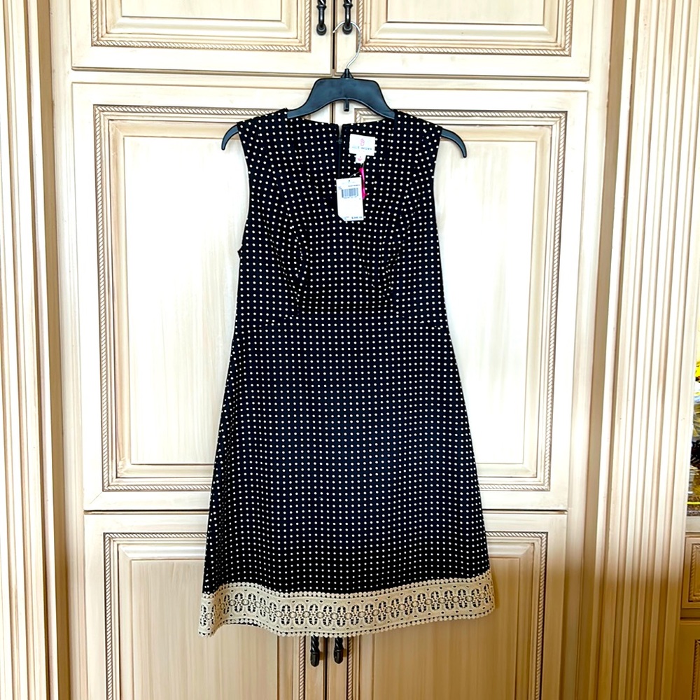Julie Brown NYC Beautiful black with tan dots.